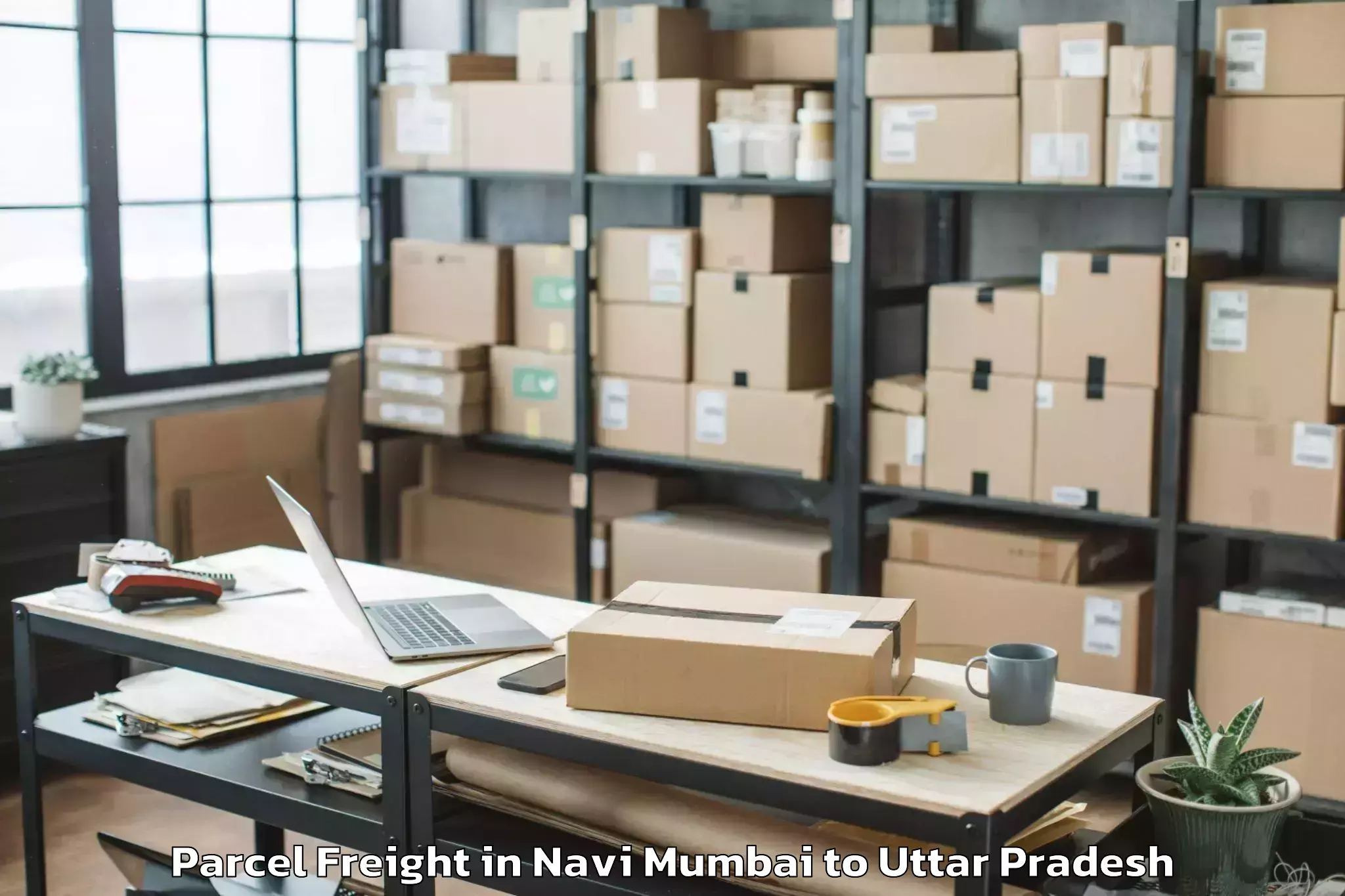 Navi Mumbai to Bundelkhand University Jhansi Parcel Freight Booking